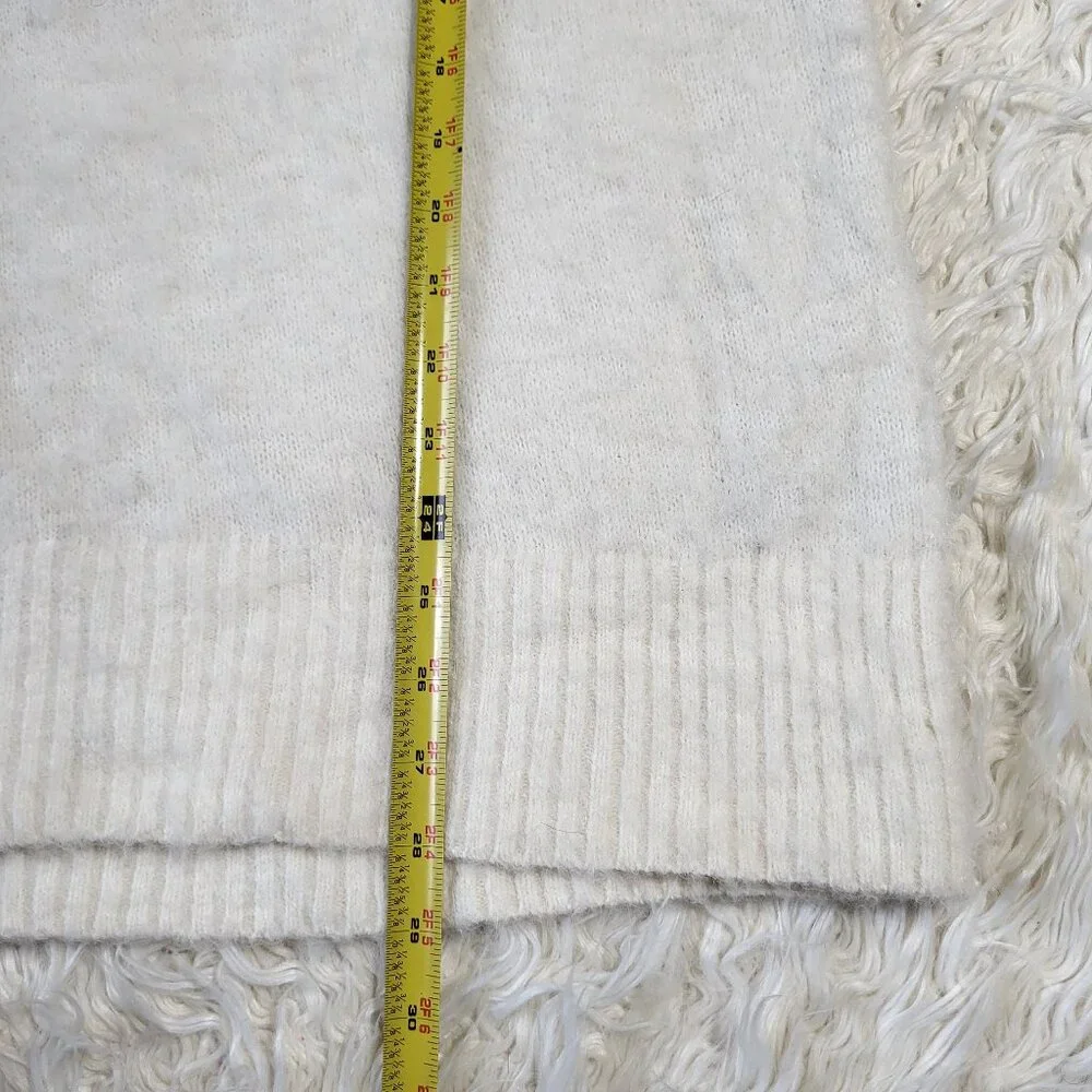 Banana Republic Alpaca Fair Isle Knit Sweater XL Beige Gray Nordic Winter Warm - Picture 9 of 9